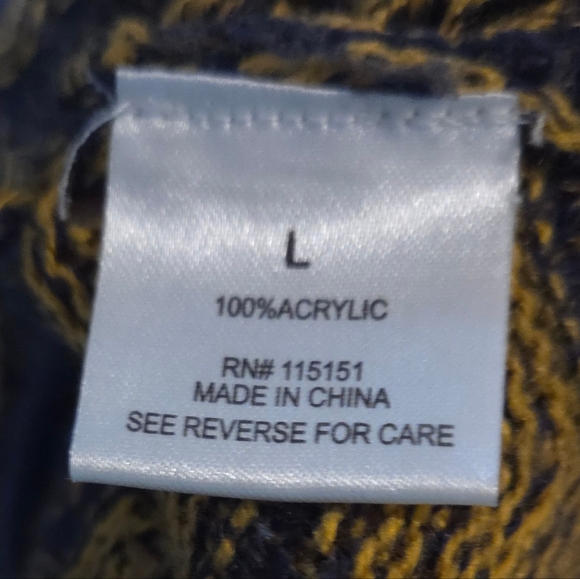 Romeo + Juliet - Patterned Knit Midi Dress Yellow & Navy EUC - Picture 6 of 9